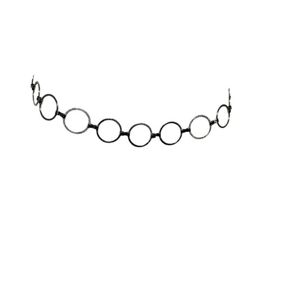 vintage Accessories - Vintage 90's silver colored open circle chain belt womens one size